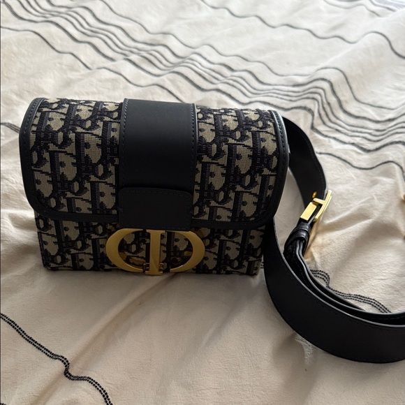 Dior Blue and Gold Crossbody Bag - Picture 1 of 13